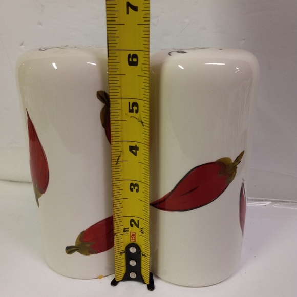 VINTAGE 201 Prep Salt/Pepper Shakers Chille/Cheese Porcelain Ceramic Unlimited - Picture 5 of 6